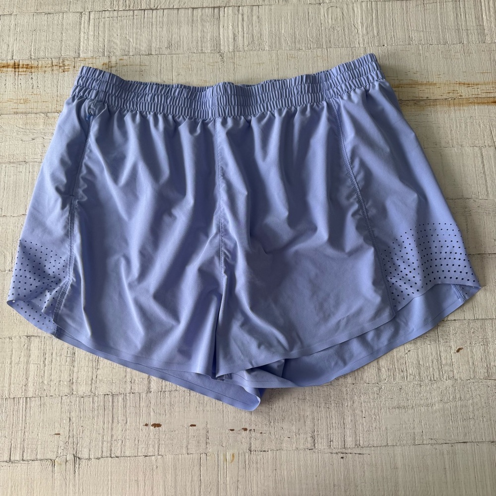 Athleta Hustle 3” Shorts size 1X Periwinkle Blue Athletic Running Shorts‎